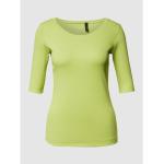 Reduzierte Hellgrüne Halblangärmelige Marc Cain T-Shirts aus Baumwollmischung für Damen Größe L 