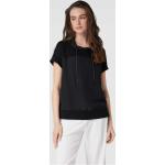 Schwarze Marc Cain T-Shirts aus Baumwollmischung mit Kapuze für Damen Größe M 
