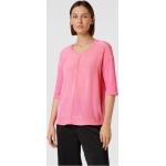 Pinke Marc Cain V-Ausschnitt T-Shirts aus Baumwolle für Damen Größe XS 