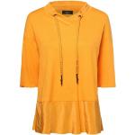 Orange Halblangärmelige Marc Cain V-Ausschnitt T-Shirts aus Baumwolle für Damen Größe L 