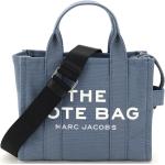 Marc Jacobs, Canvas Logo Print Tote Tasche Blue, Damen, Größe: ONE Size
