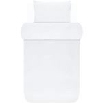 Weiße Unifarbene Marc O'Polo Nachhaltige Runde Leinenbettwäsche mit Reißverschluss aus Leinen 155x220 