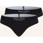 Schwarze Marc O'Polo Nachhaltige Damenhüftslips aus Baumwolle Größe M 2-teilig 
