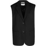 Schwarze Unifarbene Marc O'Polo Nachhaltige V-Ausschnitt Anzugwesten mit Knopf für Damen Größe S für den für den Herbst 