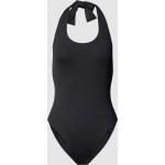 Schwarze Unifarbene Marc O'Polo Nachhaltige U-Ausschnitt Neckholder Badeanzüge aus Polyamid für Damen Größe M 