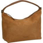 Kamelbraune Marc O'Polo Nachhaltige Hobo Bags mit Reißverschluss aus Glattleder für Damen 
