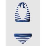 Reduzierte Marineblaue Gestreifte Marc O'Polo Nachhaltige Bikini-Tops aus Polyamid für Damen Größe S 