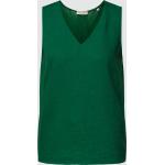 Reduzierte Grüne Unifarbene Marc O'Polo Nachhaltige V-Ausschnitt Blusenshirts & Schlusen aus Baumwolle für Damen Größe M 