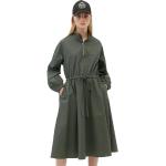 Grüne Casual Marc O'Polo Nachhaltige Herbstkleider aus Baumwolle für Damen Größe L 