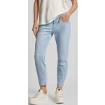 Hellblaue Unifarbene Marc O'Polo Alva Slim Fit Jeans aus Baumwolle für Damen Weite 29, Länge 30 