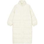 Offwhitefarbene Gesteppte Marc O'Polo Maxi Nachhaltige Stehkragen Damensteppmäntel & Damenpuffercoats mit Reißverschluss aus Denim Größe XS für den für den Herbst 