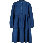 Blaue Casual Marc O'Polo Nachhaltige Rundhals-Ausschnitt Freizeitkleider aus Denim für Damen Größe XS 