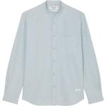 Blaue Unifarbene Langärmelige Marc O'Polo Nachhaltige Herrenjeanshemden aus Denim Größe L 