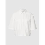 Reduzierte Offwhitefarbene Kurzärmelige Marc O'Polo Nachhaltige Hemdblusen aus Baumwolle für Damen Größe XL 