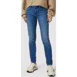 Blaue Marc O'Polo Nachhaltige Slim Fit Jeans mit Reißverschluss aus Baumwolle für Damen Größe XS Weite 26, Länge 32 