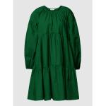 Reduzierte Hellgrüne Unifarbene Marc O'Polo Midi Nachhaltige Midikleider & knielange Kleider mit Volants aus Baumwolle für Damen Größe L 