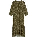 Reduzierte Grüne Langärmelige Marc O'Polo Maxi Rundhals-Ausschnitt Sommerkleider aus Viskose für Damen Größe XS 