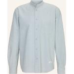 Blaue Casual Marc O'Polo Bio Nachhaltige Stehkragen Herrenjeanshemden aus Baumwolle 