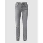 Hellgraue Marc O'Polo Alva Nachhaltige Slim Fit Jeans mit Reißverschluss aus Baumwollmischung für Damen Größe XS Weite 29, Länge 30 