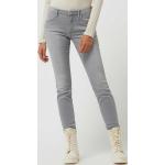 Hellgraue Marc O'Polo Alva Slim Fit Jeans mit Reißverschluss aus Baumwollmischung für Damen Größe XS Weite 32, Länge 34 