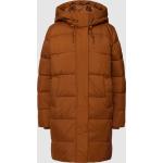 Braune Gesteppte Marc O'Polo Nachhaltige Damensteppmäntel & Damenpuffercoats mit Reißverschluss aus Denim mit Kapuze Größe XS für den für den Herbst 