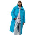 Blaue Gesteppte Casual Wasserdichte Marc O'Polo Nachhaltige Damensteppmäntel & Damenpuffercoats mit Knopf aus Denim Größe XS für den für den Herbst 