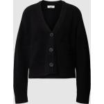 Schwarze Unifarbene Marc O'Polo Nachhaltige V-Ausschnitt Damencardigans & Damenstrickjacken aus Baumwolle Größe XL 