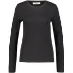 Reduzierte Schwarze Unifarbene Langärmelige Marc O'Polo Nachhaltige Rundhals-Ausschnitt T-Shirts aus Jersey für Damen Größe L 1-teilig für den für den Sommer 