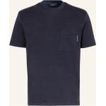 Dunkelblaue Marc O'Polo Nachhaltige Shirts mit Tasche aus Baumwolle für Herren Übergrößen 