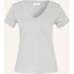 Graue Marc O'Polo Nachhaltige V-Ausschnitt T-Shirts aus Baumwolle für Damen Größe M 
