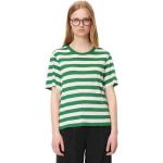 Reduzierte Grüne Gestreifte Sportliche Marc O'Polo Nachhaltige T-Shirts aus Jersey für Damen Größe XS 
