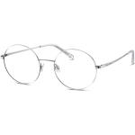 Silberne Vollrand Brillen aus Metall für Damen 