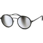 Silberne Runde Sonnenbrillen mit Sehstärke für Damen 