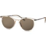 Braune Ovale Ovale Sonnenbrillen aus Metall für Herren 