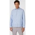 Hellblaue Gestreifte Marc O'Polo Nachhaltige Button Down Kragen Regular Fit Hemden aus Baumwolle für Herren Größe L 