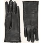 Reduzierte Schwarze Elegante Marc O'Polo Nachhaltige Gefütterte Handschuhe aus Lammleder für Damen Größe 7 für den für den Winter 