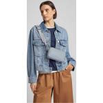 Hellblaue Marc O'Polo Nachhaltige Damenschultertaschen & Damenshoulderbags mit Reißverschluss aus Baumwolle 