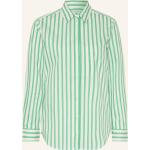 Grüne Gestreifte Marc O'Polo Nachhaltige Hemdblusen aus Baumwollmischung für Damen Größe S 