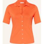 Orange Marc O'Polo Nachhaltige Hemdblusen aus Jersey für Damen Größe L für den für den Sommer 