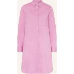 Pinke Langärmelige Marc O'Polo Nachhaltige Freizeitkleider aus Baumwollmischung für Damen Größe M 