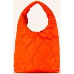Reduzierte Orange Gesteppte Marc O'Polo Nachhaltige Hobo Bags mit Reißverschluss aus Textil für Damen 