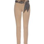 Sandfarbene Marc O'Polo Nachhaltige Slim Fit Jeans mit Schweden-Motiv aus Denim für Damen 