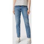 Hellblaue Marc O'Polo Nachhaltige Straight Leg Jeans mit Reißverschluss aus Baumwolle für Damen Größe XS Weite 29, Länge 34 