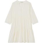 Beige 3/4-ärmelige Marc O'Polo Nachhaltige V-Ausschnitt Sommerkleider aus Baumwolle für Damen Größe M 