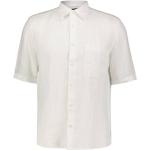 Weiße Kurzärmelige Marc O'Polo Nachhaltige Kurzarmhemden aus Leinen Größe XS 