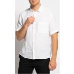 Reduzierte Weiße Unifarbene Kurzärmelige Marc O'Polo Nachhaltige Kentkragen Hemden mit Kent-Kragen aus Baumwolle für Herren Größe S für den für den Frühling 
