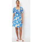 Blaue Marc O'Polo Carmen Mini Nachhaltige Sommerkleider für Damen Größe L für den für den Sommer 