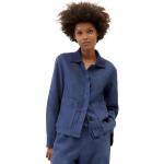 Blaue Marc O'Polo Mini Kurzjacken & Cropped-Jackets aus Leinen für Damen Größe XS 