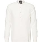 Weiße Langärmelige Marc O'Polo Nachhaltige Stehkragen Stehkragenhemden aus Leinen für Herren Größe M für den für den Frühling 
