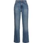 Blaue Marc O'Polo Nachhaltige Straight Leg Jeans aus Leder für Damen Weite 29, Länge 32 